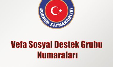 Vefa Sosyal Destek Grubu Numaraları