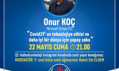 Bu Akşam “Covid19 Sürecinde Yapay Zekanın Eğitime Etkisi” Konuşulacak