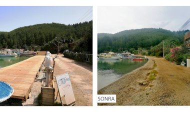 Akbük Koyu’ndaki Kaçak Yapılar Yıkılıyor