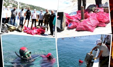 TÜrkbükü Sahilinde Deniz Dibi Temizliği Yapıldı