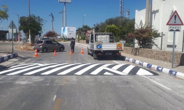 Yollara Hız Kesici Kasisler Yapılıyor