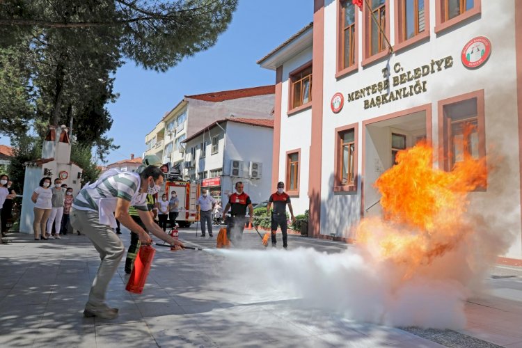 Menteşe Belediyesi Çalışanlarına Yangın ve Deprem Tatbikatı