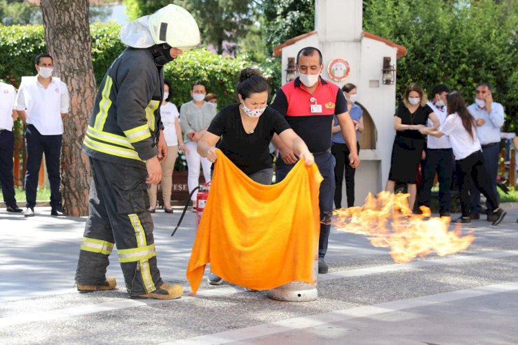 Menteşe Belediyesi Çalışanlarına Yangın ve Deprem Tatbikatı