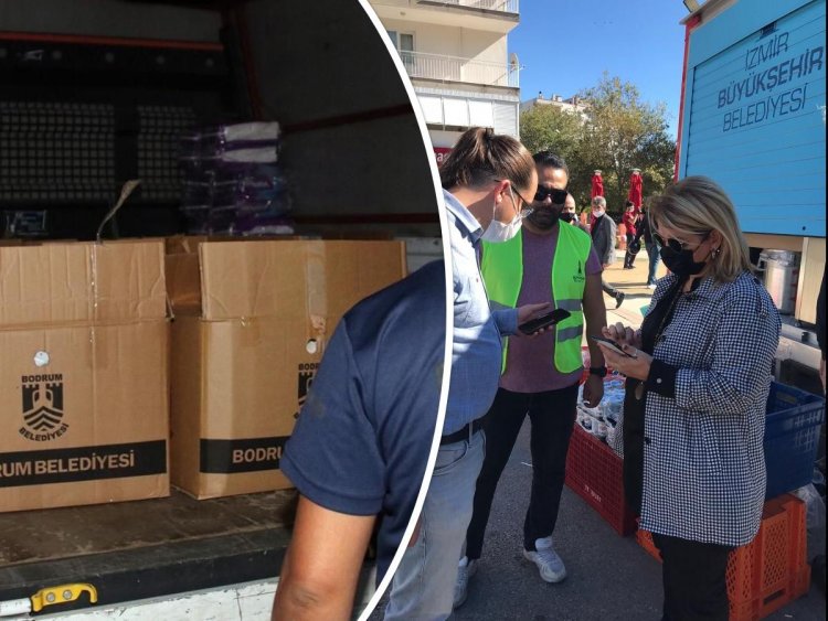 Bodrum Belediyesi İzmirlilere Deprem Dolayısıyla Yardımlara Devam Ediyor