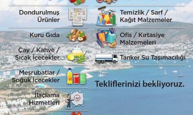 Bodrum Belediye A.Ş. İhtiyacı Olan Satın Alma Gruplarını Yayınladı