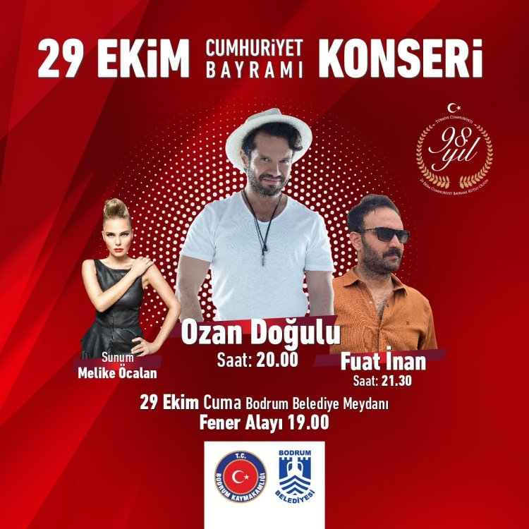 Bodrum'da Meydan Konserleri ve Fener Alayları ile Cumhuriyet Bayramı Kutlanacak