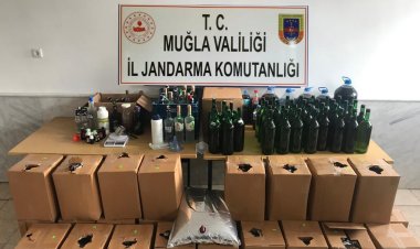 Datça'da Kaçak İçki Operasyonu