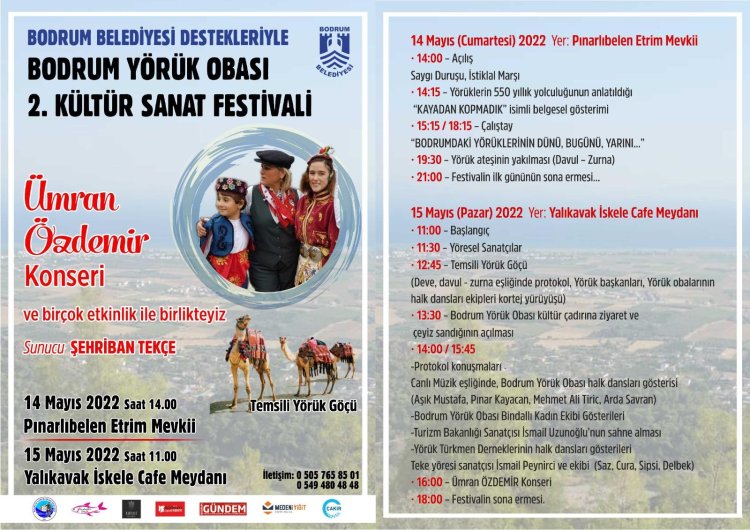 Bodrum Yörük Obası 2. Kültür Sanat Festivali Başlıyor