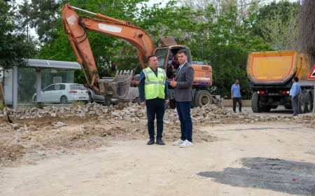Başkan Mandalinci, Asfalt Çalışmasını İnceledi