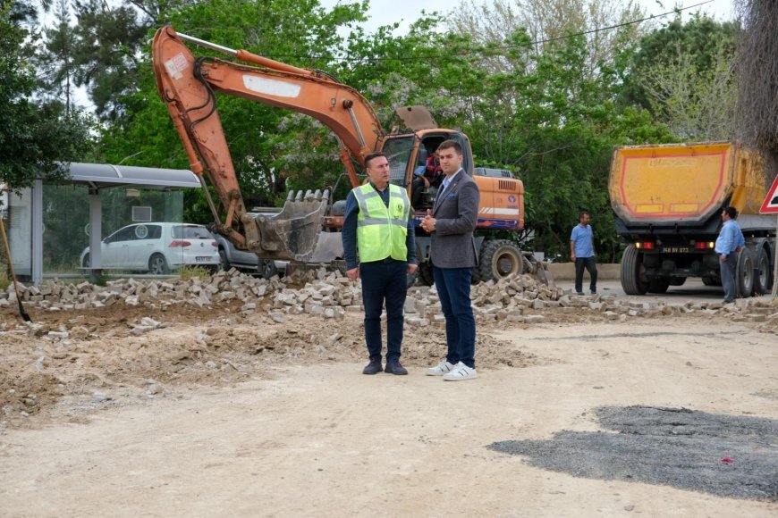 Başkan Mandalinci, Asfalt Çalışmasını İnceledi