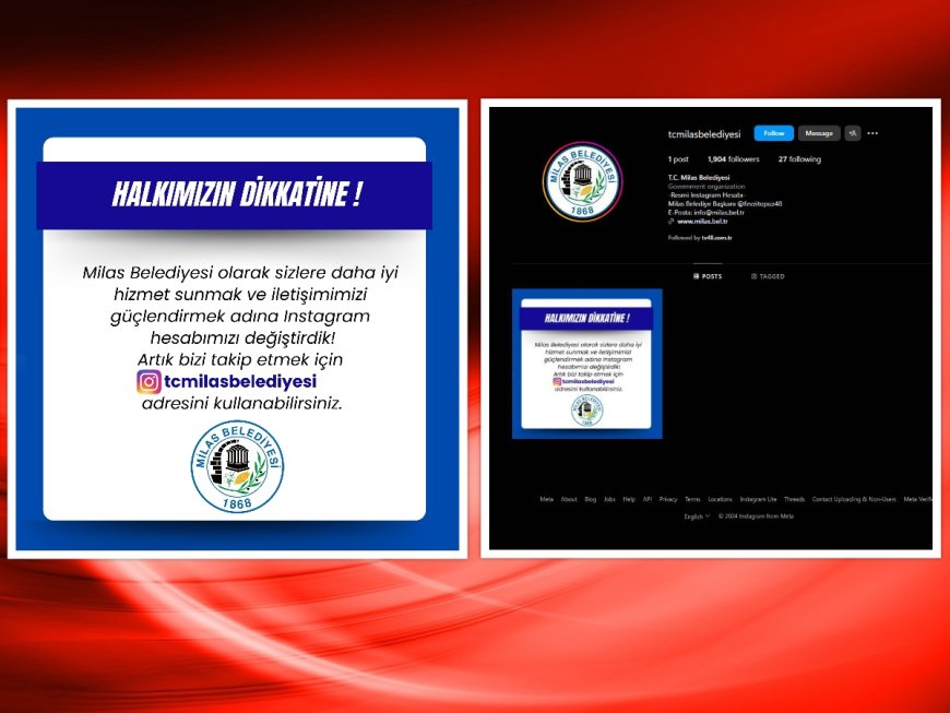 Milas Belediyesi Teknik Sorunları Aşmak İçin Yeni Instagram Hesabı Açtı