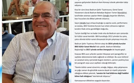 Bodrum Kent Konseyi'nden Bodrum Şehir Tiyatrosu'na Dair Açıklama: "Sanat, Haddini Bilme Halidir"