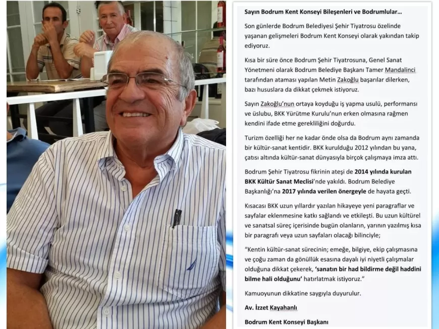 Bodrum Kent Konseyi'nden Bodrum Şehir Tiyatrosu'na Dair Açıklama: "Sanat, Haddini Bilme Halidir"