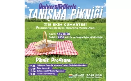 Marmaris Belediyesi’nden Üniversite Öğrencileri İçin Tanışma Pikniği