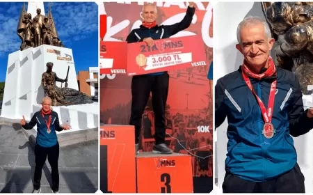 Bodrumlu Veysel Uyanık, Uluslararası Vestel Manisa Yarı Maratonu’nda 3. Oldu