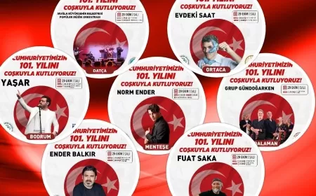 Cumhuriyet’in 101.Yaşı Muğla’da Coşkuyla Kutlanıyor