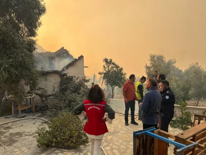 Başkan Köksal Turnalı Yangın Bölgesinde