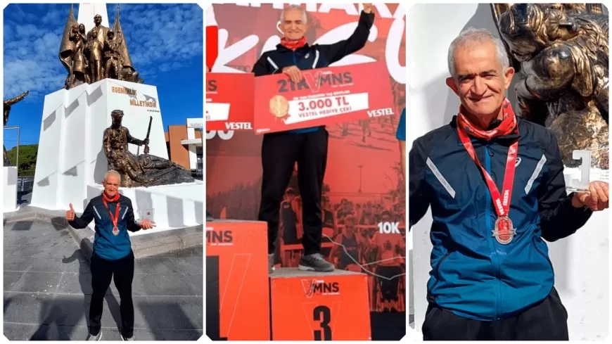 Bodrumlu Veysel Uyanık, Uluslararası Vestel Manisa Yarı Maratonu’nda 3. Oldu