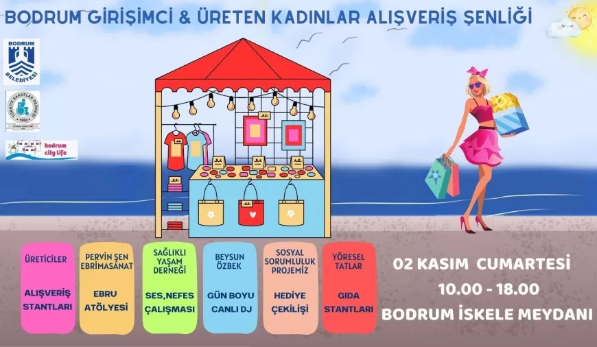 Bodrum Girişimci & Üreten Kadınlar Sonbahar Alışveriş Şenliği 2 Kasım’da Gerçekleşiyor