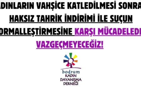 Bodrum Kadın Dayanışma Derneği'nden Pınar Gültekin Davası Kararına Tepki