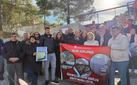 Bodrum’da Eğitimde Eşitsizlik Protestosu: Konteyner Sınıflara Tepki