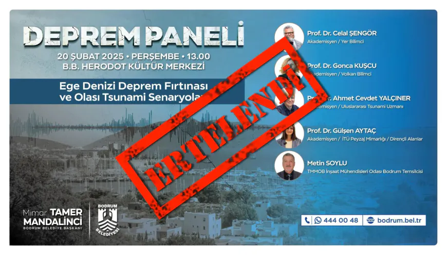 Deprem Paneli Olumsuz Hava Koşulları Nedeniyle Ertelendi