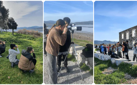 Bodrumlu Minik Doğa Severler Kuş Gözlemiyle Doğayla Buluştu