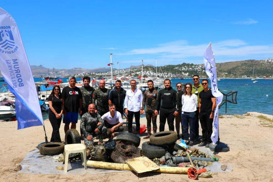 Denize En Çok Mavi Yakışır  Bodrum’da Deniz Dibi Temizliği Bitez Etabıyla Devam Etti