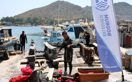 Bodrum’da Deniz Dibi Temizliği Akyarlar’da Devam Etti: 75 Kilo Atık Toplandı