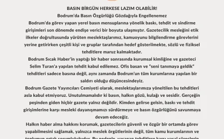 Bodrum’da Basına Gözdağına Tepki: Gazetecilik Suç Değildir!