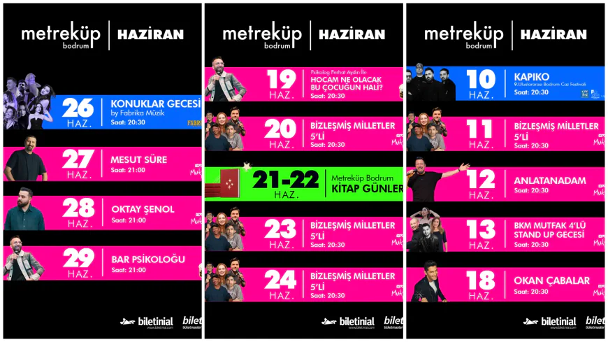 Metreküp Bodrum’dan Haziran Ayında Kültür-Sanat Şöleni!