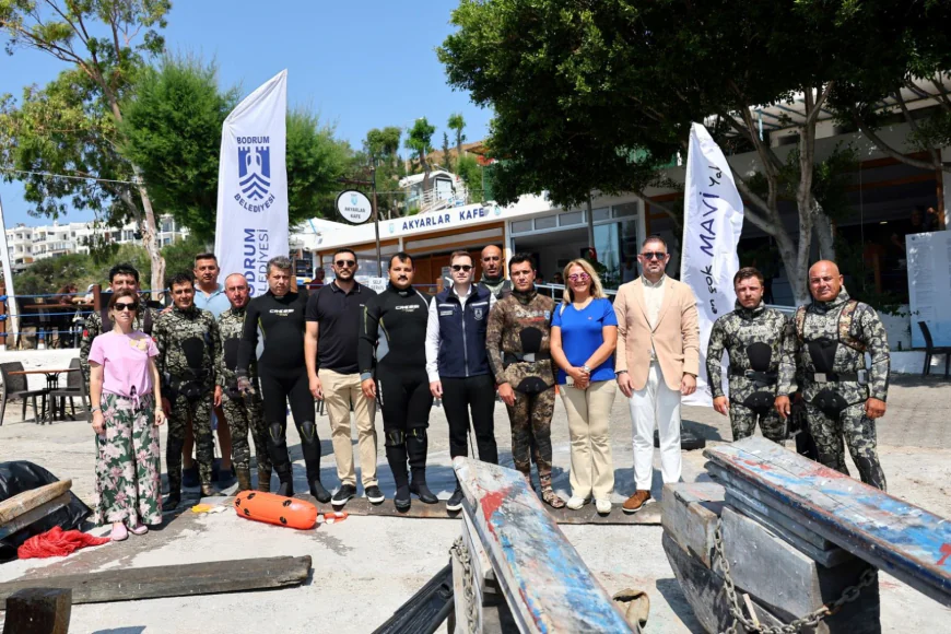 Bodrum’da Deniz Dibi Temizliği Akyarlar’da Devam Etti: 75 Kilo Atık Toplandı