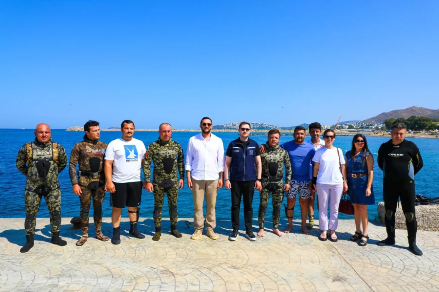 Turgutreis’te Deniz Dibi Temizliği: 62 Kilogram Atık Toplandı