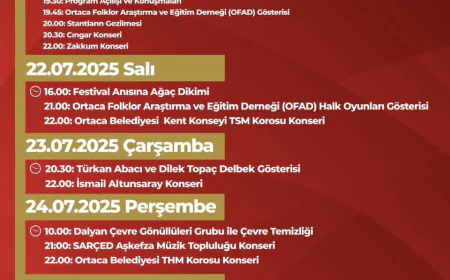 Ortaca Kültür ve Sanat Festivali 21-27 Temmuz Tarihleri Arasında Gerçekleşiyor