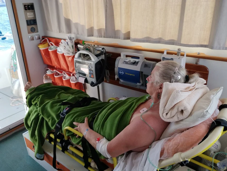 Kos Adası’ndan Bodrum’a Tıbbi Tahliye: Alman Hasta Deniz Ambulansıyla Getirildi