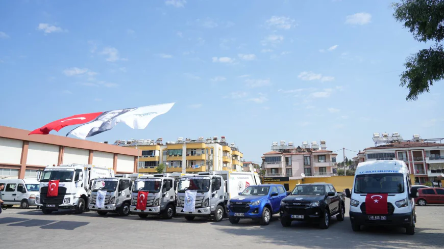 Milas Belediyesi Araç Filosunu Güçlendirdi: 8 Yeni Araç Hizmete Katıldı