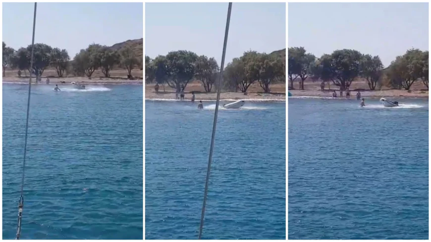 Turgutreis Açıklarında Sürücüsüz Kalan Bot Panik Yarattı