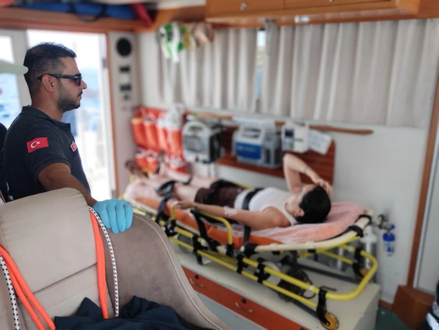 Bodrum’da Deniz Ambulansı ile Turist Tahliyesi