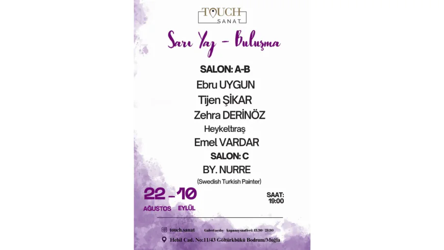 Touch Sanat Galeri’den “Sarı Yaz Buluşma” Sergisi