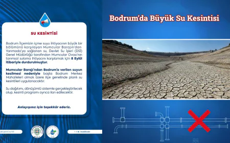 Bodrum’da Büyük Su Kesintisi: Mumcular Barajı’ndan Su Akışı Durduruldu