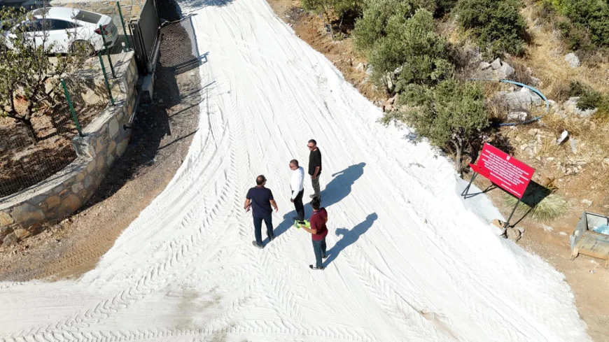 Bodrum Belediyesi Kızılağaç’ta Yol Çalışmalarını Sürdürüyor