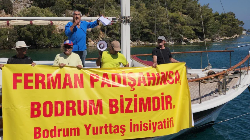 Bodrum Cennet Koyu’nda Lüks Yat İşgaline Karşı Deniz Üzerinde Eylem