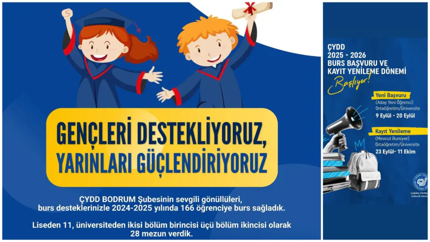 ÇYDD Bodrum’da Yeni Dönem Burs Başvuruları Başladı