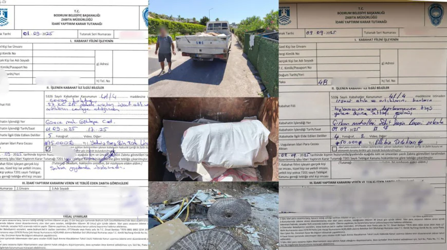 Bodrum’da Moloz Dökene 50 Bin, Doğal Alana Moloz Boşaltana 75 Bin TL Ceza