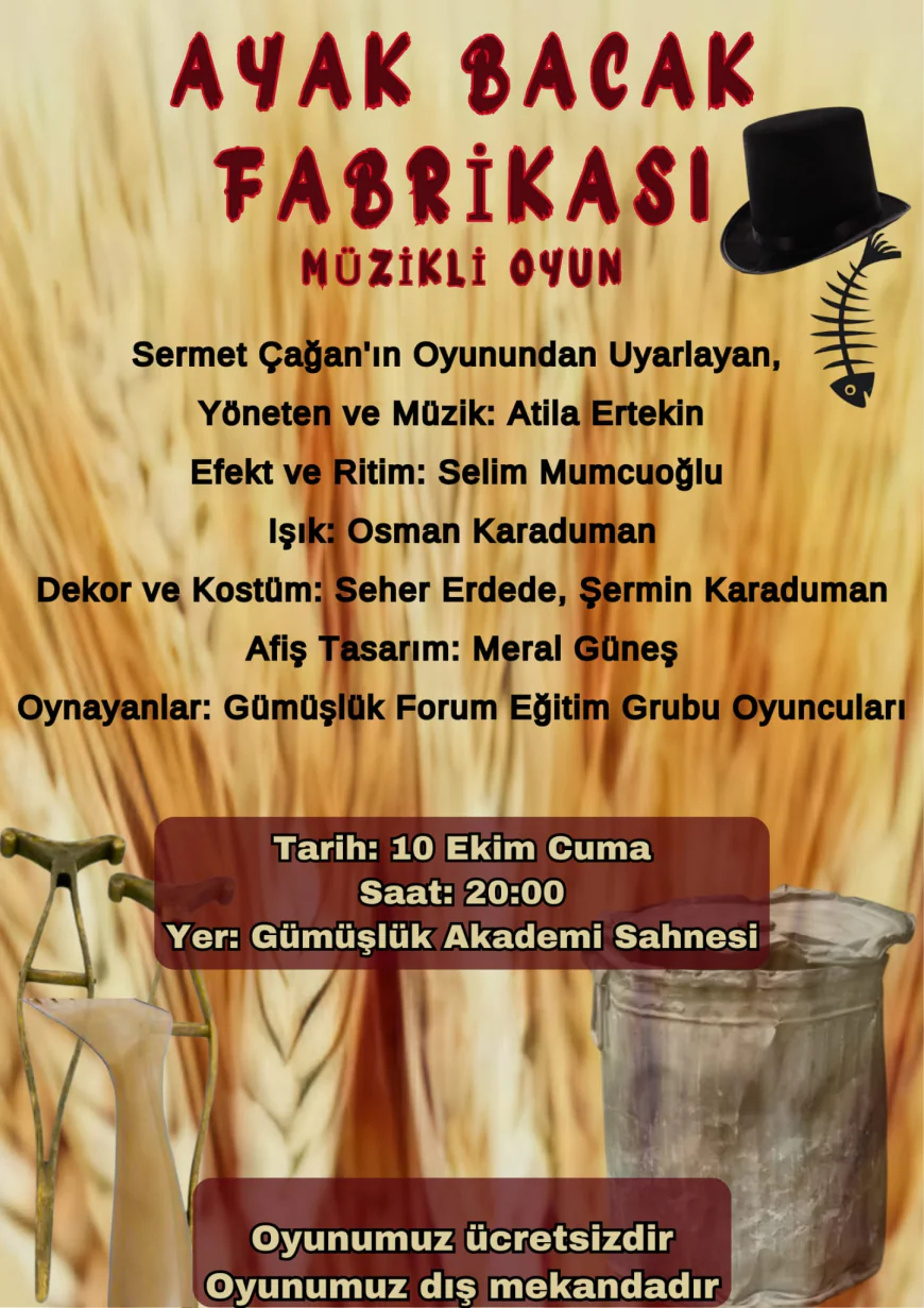 Ayak Bacak Fabrikası 10 Ekim’de Gümüşlük’te Sahne Alacak