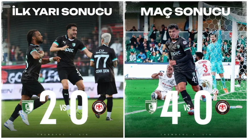 Sipay Bodrum FK Çorum FK’yi Farklı Geçti: 4-0