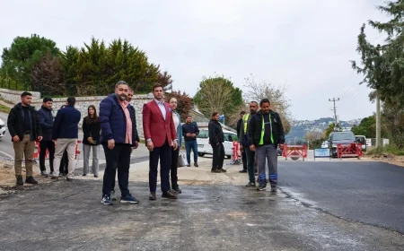 Bitez Bergamut Caddesi’nde Üstyapı Çalışmaları Tamamlanıyor