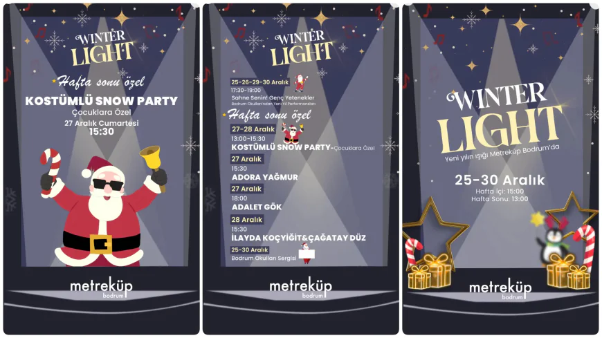 Metreküp Bodrum’da Winter Light – Yeni Yılın Işığı Etkinlikleri Başlıyor