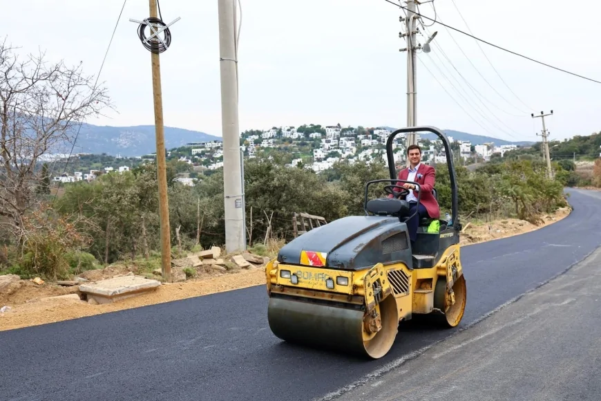 Bitez Bergamut Caddesi’nde Üstyapı Çalışmaları Tamamlanıyor
