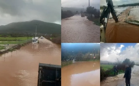 Bodrum Pınarlıbelen’de Sağanak Kabusu: Kamyonet Sürücüsü Kepçeyle Kurtarıldı